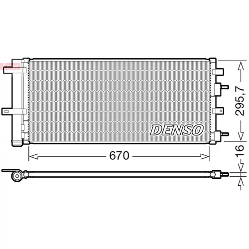 Kondenzátor klimatizácie DENSO DCN10053