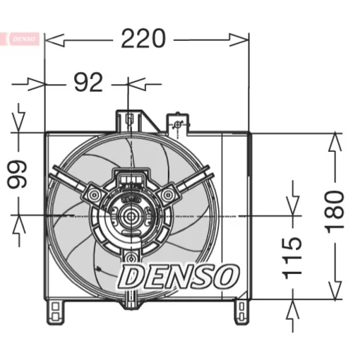 Ventilátor chladenia motora DENSO DER16003