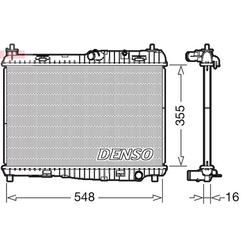 Chladič motora DENSO DRM10043