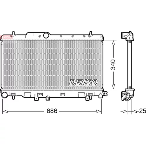 Chladič motora DENSO DRM36019