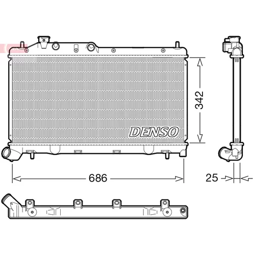 Chladič motora DENSO DRM36026