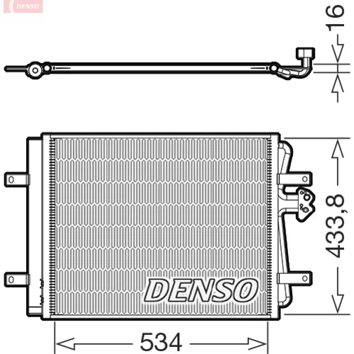 Kondenzátor klimatizácie DENSO DCN32034
