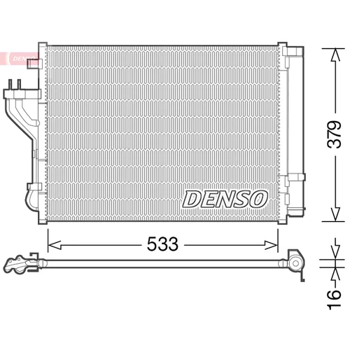 Kondenzátor klimatizácie DENSO DCN41004