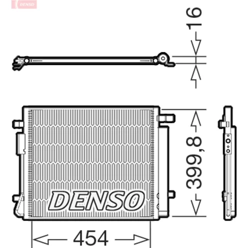 Kondenzátor klimatizácie DENSO DCN41038