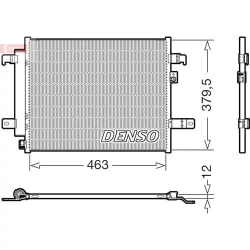 Kondenzátor klimatizácie DENSO DCN44020