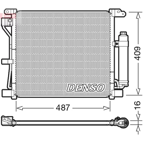 Kondenzátor klimatizácie DENSO DCN46019