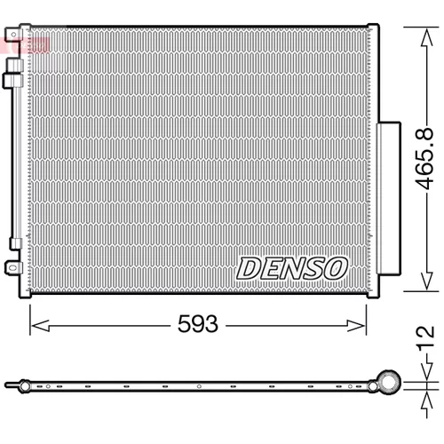 Kondenzátor klimatizácie DENSO DCN01025