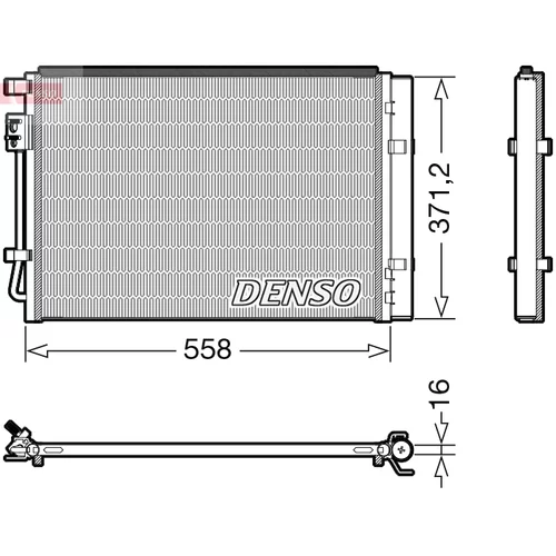 Kondenzátor klimatizácie DENSO DCN41015