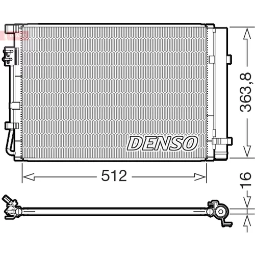 Kondenzátor klimatizácie DENSO DCN43019