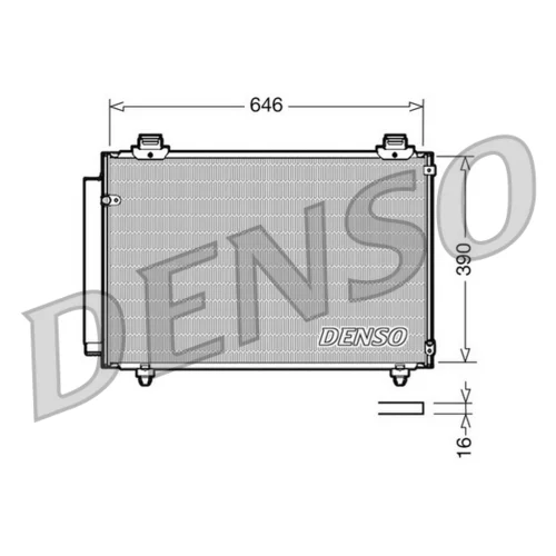 Kondenzátor klimatizácie DENSO DCN50035