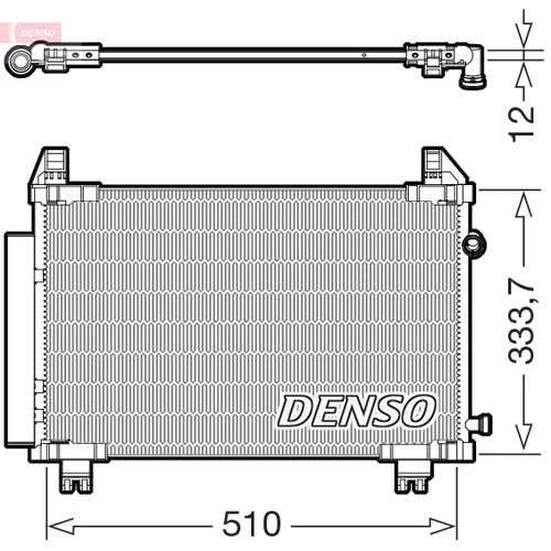 Kondenzátor klimatizácie DENSO DCN50062