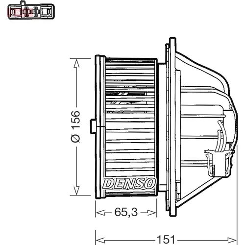 Vnútorný ventilátor DEA17019 /DENSO/