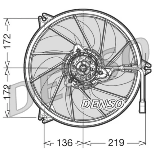 Ventilátor chladenia motora DENSO DER21005