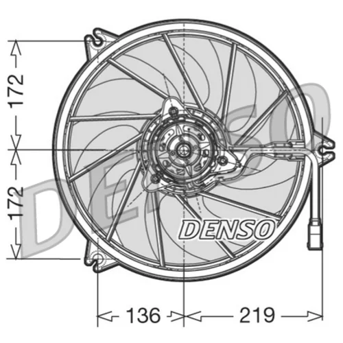 Ventilátor chladenia motora DENSO DER21010