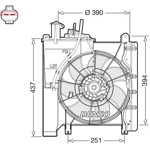 Ventilátor chladenia motora DER21023 /DENSO/