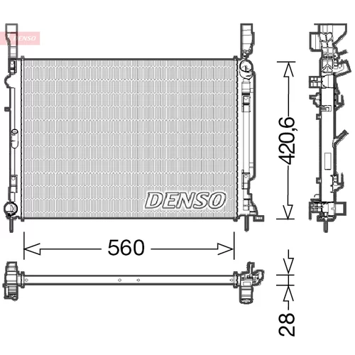 Chladič motora DRM23036 /DENSO/ - obr. 1