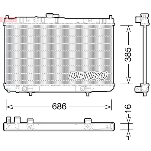 Chladič motora DENSO DRM46035
