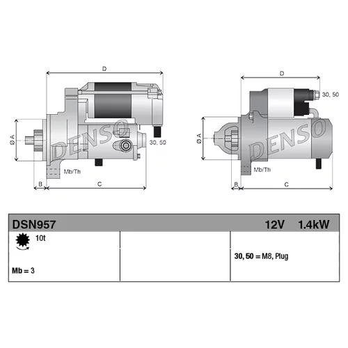 Štartér DSN957 /DENSO/ - obr. 3