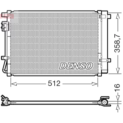 Kondenzátor klimatizácie DENSO DCN41031