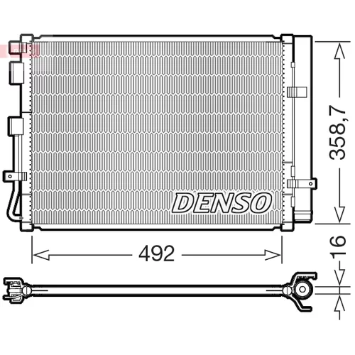 Kondenzátor klimatizácie DENSO DCN41035