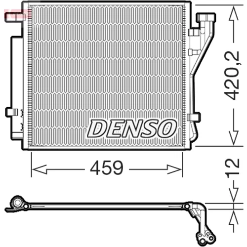 Kondenzátor klimatizácie DENSO DCN41037
