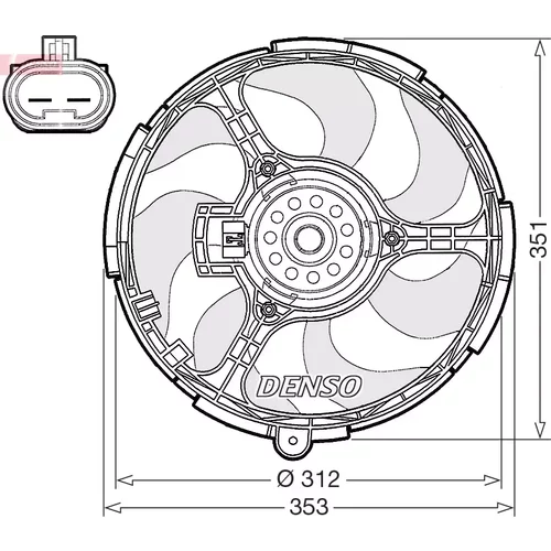 Ventilátor chladenia motora DENSO DER09104