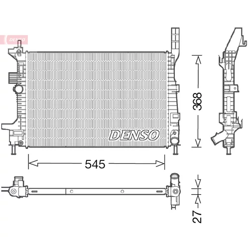 Chladič motora DENSO DRM10029