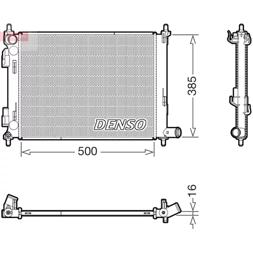 Chladič motora DRM43013 /DENSO/