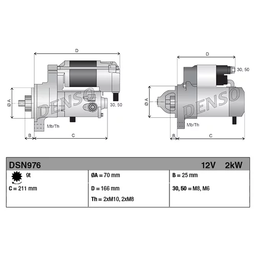Štartér DSN976 /DENSO/ - obr. 3