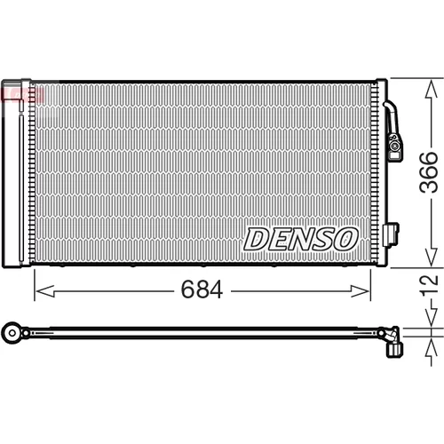 Kondenzátor klimatizácie DENSO DCN05114