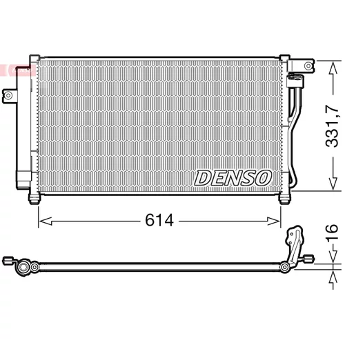 Kondenzátor klimatizácie DENSO DCN41009