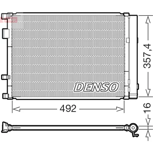 Kondenzátor klimatizácie DENSO DCN43020