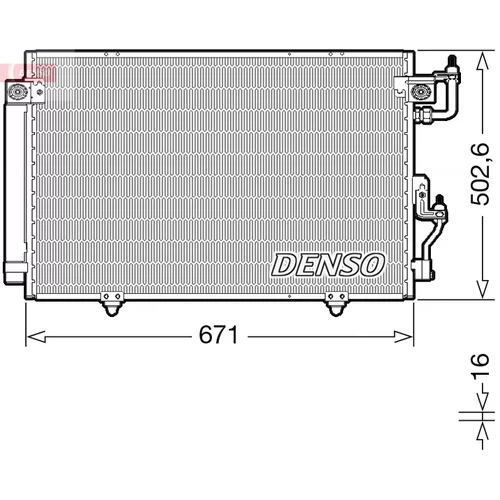 Kondenzátor klimatizácie DENSO DCN45008