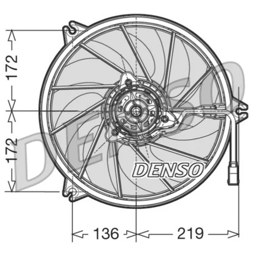Ventilátor chladenia motora DENSO DER21009