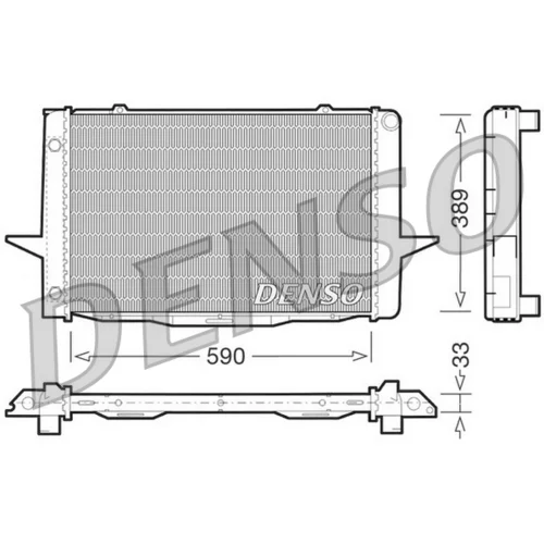 Chladič motora DRM33041 /DENSO/