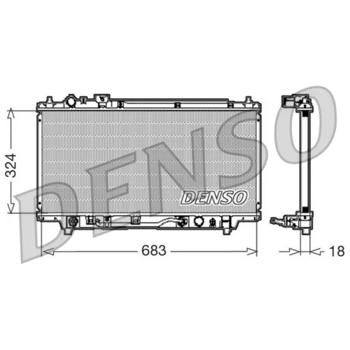 Chladič motora DRM44001 /DENSO/