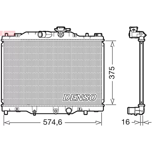 Chladič motora DENSO DRM44043
