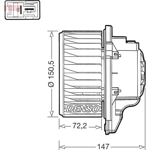 Vnútorný ventilátor DENSO DEA41016