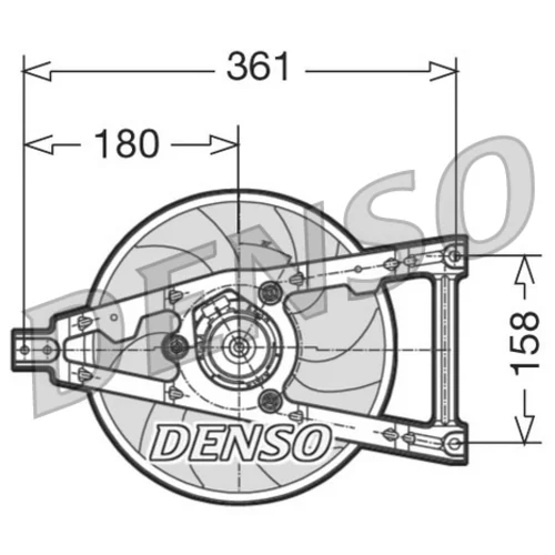 Ventilátor chladenia motora DENSO DER09011