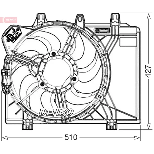 Ventilátor chladenia motora DENSO DER09312