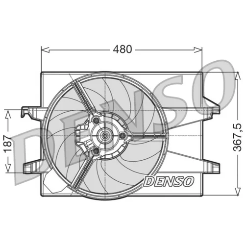 Ventilátor chladenia motora DENSO DER10002