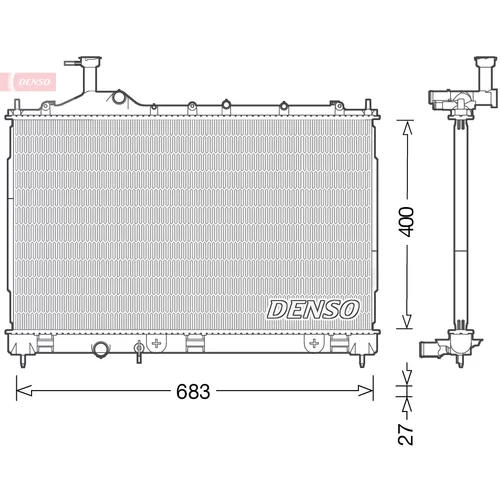 Chladič motora DENSO DRM45038