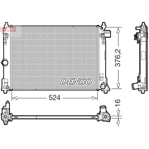 Chladič motora DENSO DRM50130