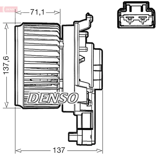 Vnútorný ventilátor DENSO DEA40000