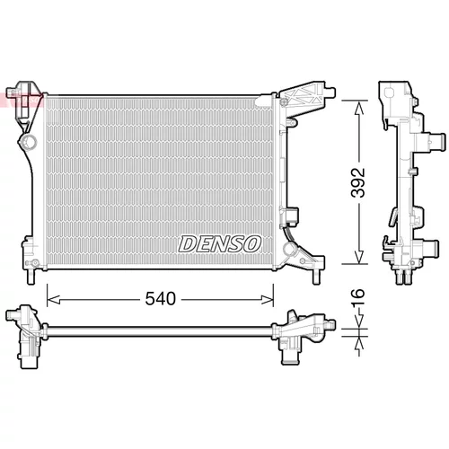 Chladič motora DENSO DRM09165