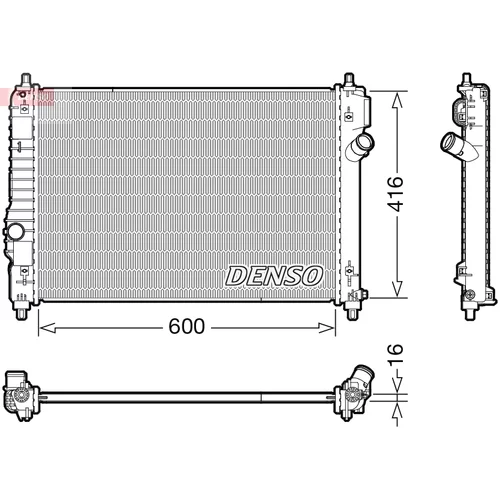 Chladič motora DRM15015 /DENSO/