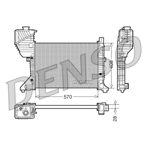 Chladič motora DENSO DRM17016