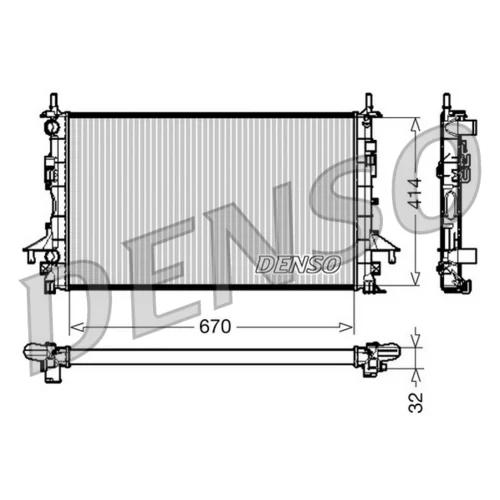Chladič motora DENSO DRM23084