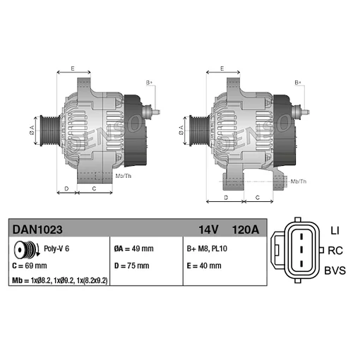 Alternátor DAN1023 /DENSO/ - obr. 3