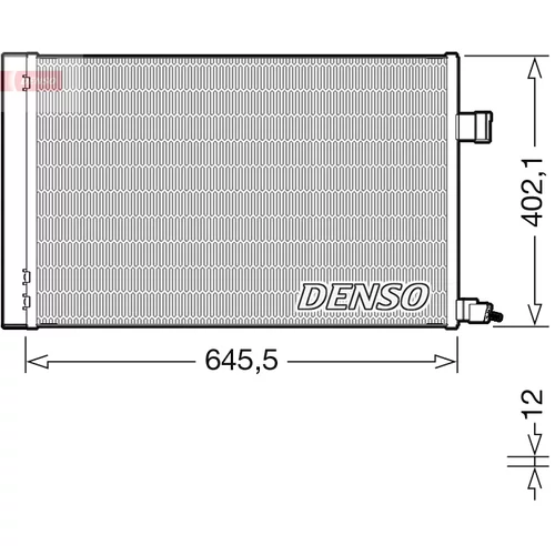 Kondenzátor klimatizácie DENSO DCN11009